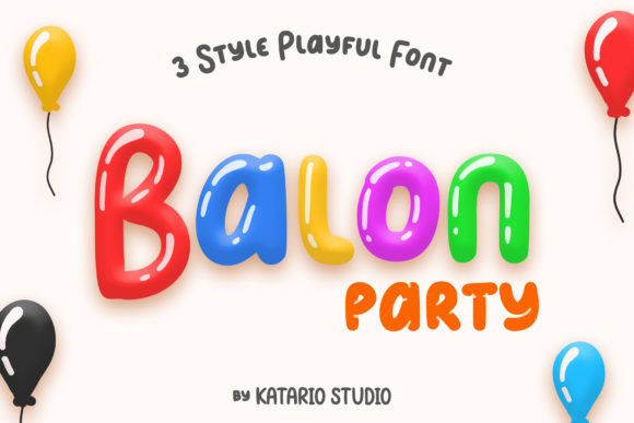 Balon Party: A Playful Display Font for Digital Branding
