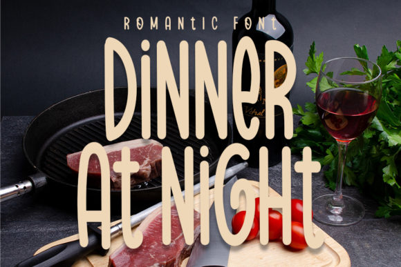 Dinner at Night: A Display Font for Creative Branding