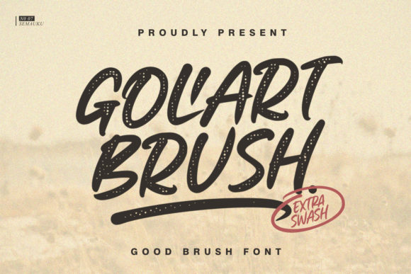 Goliart Brush: A Hand-Drawn Display Font for Adventure-Themed Design