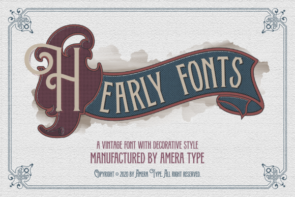 Hearly Font for Handmade Projects and Vintage-Inspired Designs