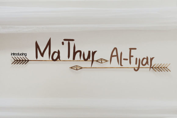Ma thur Al-Fijar: A Unique Display Font for Editorial Design