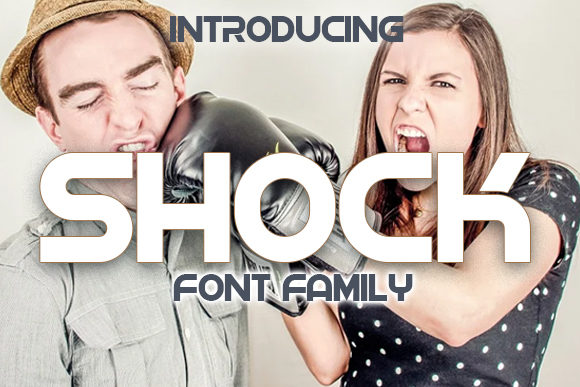Shock Display Font for Bold Digital Branding