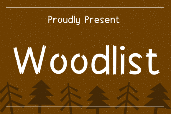 Woodlist: A Warm, Wood-Themed Display Font for Creative Branding
